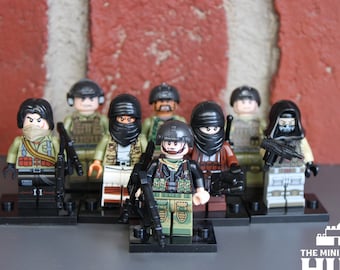 Modern Rebel Army Inspired Minifigures - Rebel Military Squad