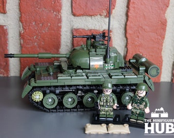 Vietnam War Chinese Military Type 59 Tank w. Inspired Minifigures - Vietnam War Military Tank Squad