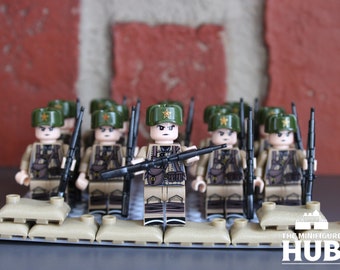 WWII Soviet Army Inspired Minifigures - WWII Military Squad