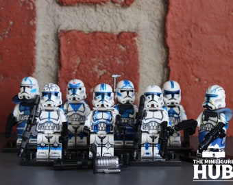 501st Clone Trooper Captains and Leaders Squad Inspired Custom Minifigures - Space Wars Phase 2 Clones Army