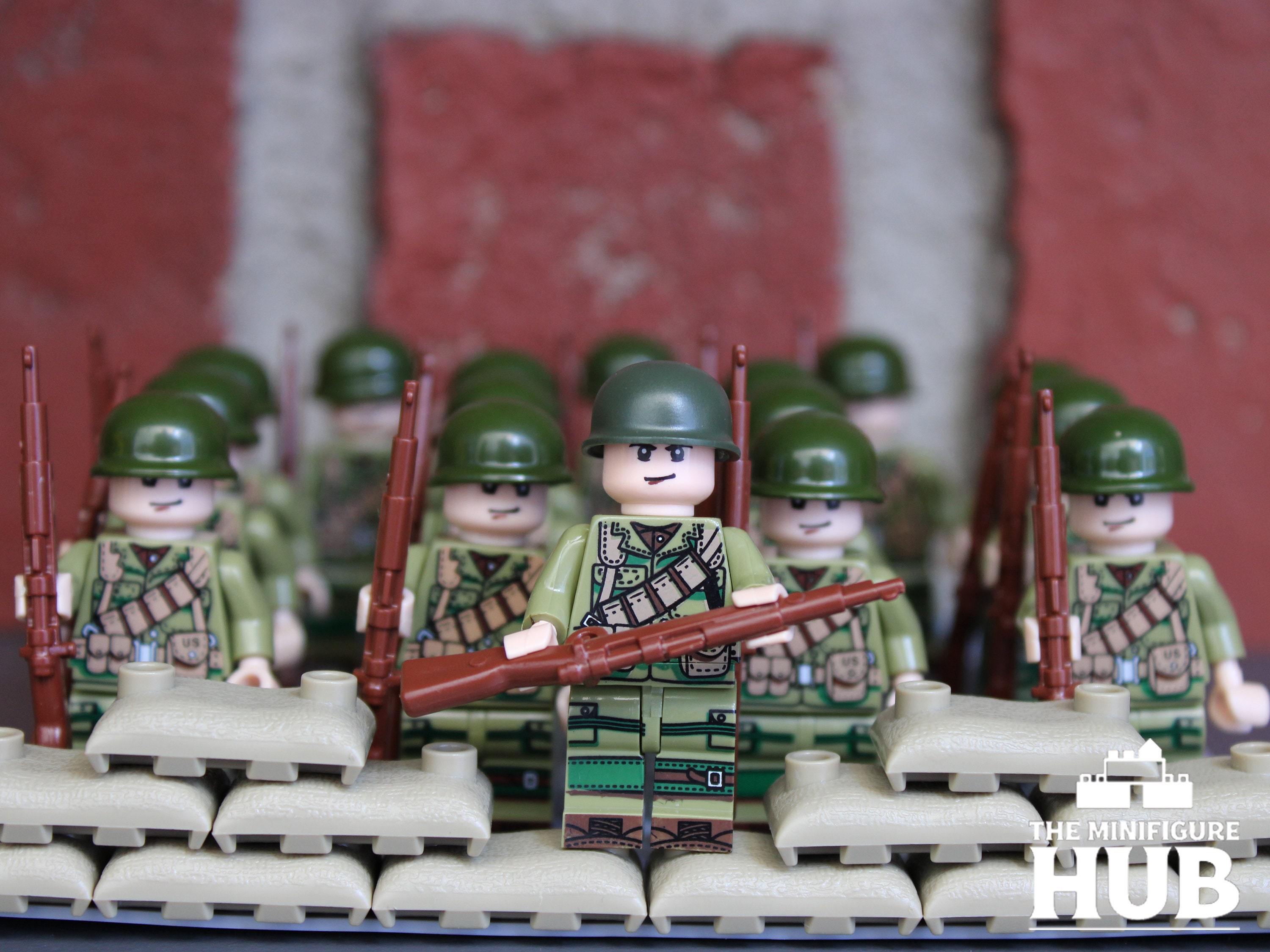 Lego ww2 minifigures Soldat Militaire américain parachutistes D