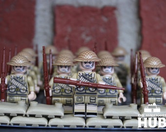 WWII British Army Inspired Minifigures - WWII Military Squad