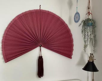 Handmade Bamboo Wall Fan, Boho Bamboo Fan Headboard Decor, Bedroom Living Room Summer Decor, Giant Bamboo Fan, Gift for Her/Daughter