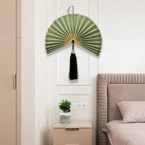 Handmade Bamboo Wall Fan, Boho Bamboo Fan Headboard Decor, Bedroom Living Room Summer Decor, Giant Bamboo Fan, Gift for Her/Daughter image 12