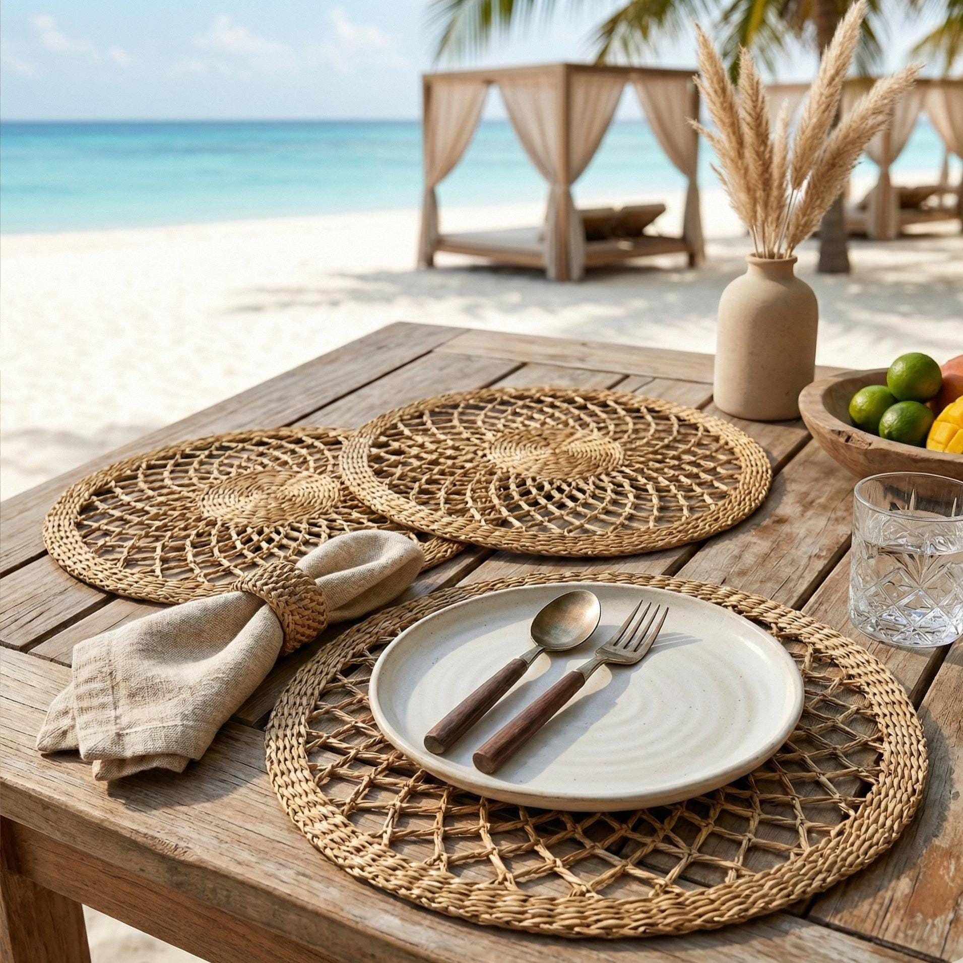 Black Wicker Placemats - Etsy display picture 1