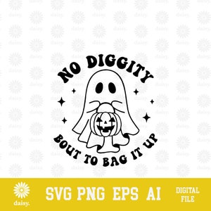 Pas de difficulté à tout mettre dans un sac Halloween SVG PNG EPS | Cricut Clipart Cutfile impression vecteur