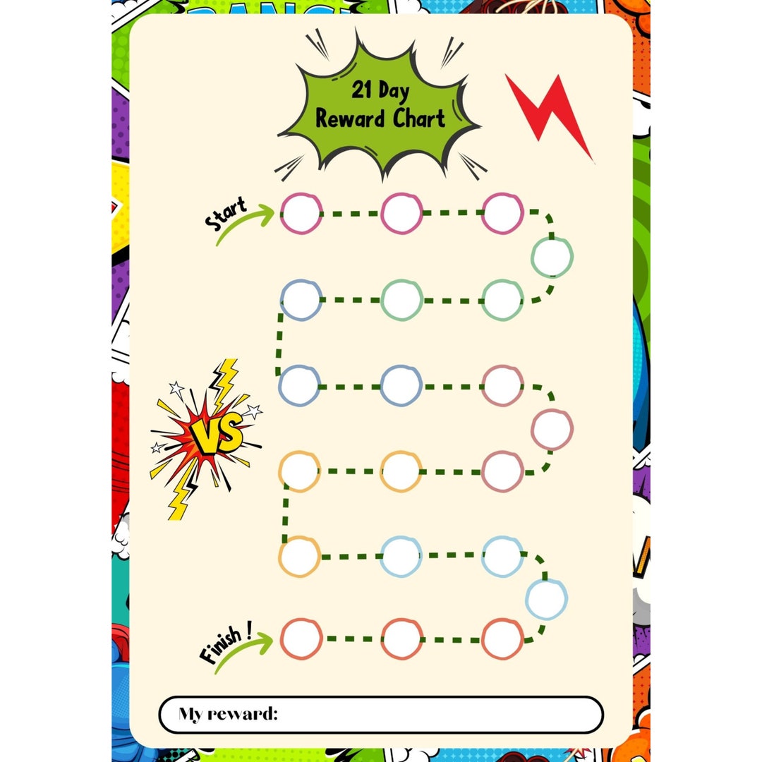 Kids Reward Chart Kids Motivation Chart Reward Chart Kids - Etsy