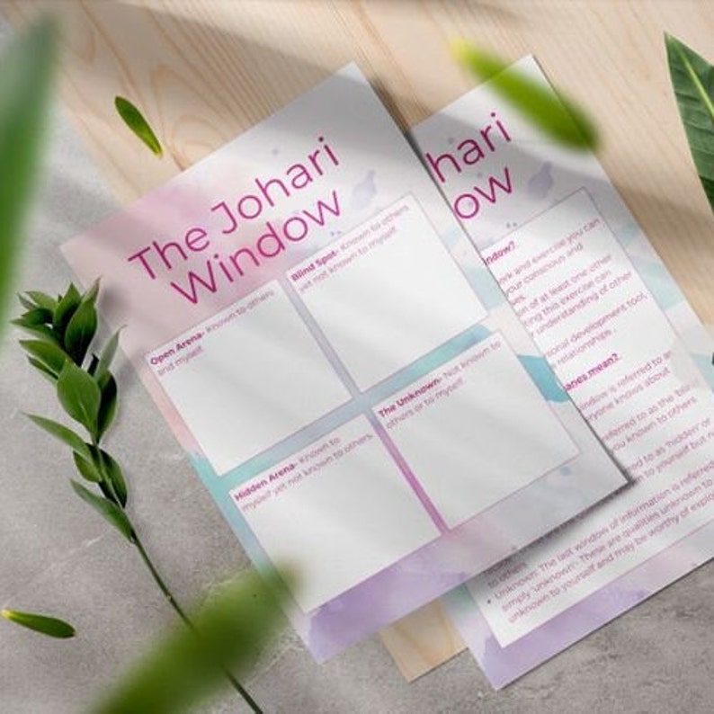 Johari Window digital Printable PDF - Etsy