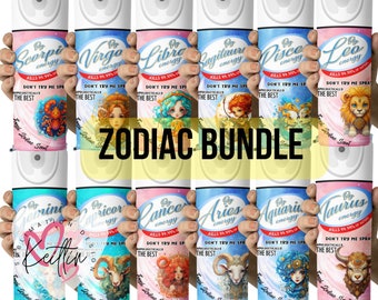 Big Zodiac Energy Tumbler Wrap, Personalized Zodiac Tumbler, Zodiac Nutrition Facts, 20oz Tumbler Design, Custom Zodiac, Zodiac Bundle