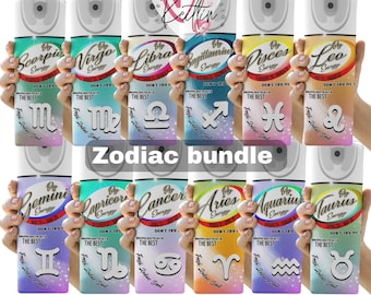 Big Zodiac Energy Tumbler Wrap, Personalized Zodiac Tumbler, Zodiac Nutrition Facts, 20oz Tumbler Design, Custom Zodiac, Zodiac png