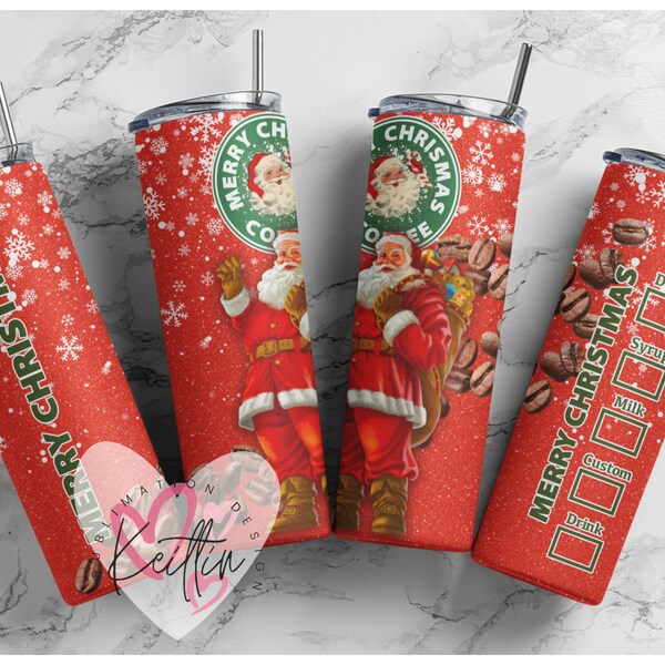 Frohe Weihnachten Kaffee Weihnachtsmann Becher Wrap, Lebkuchen Becher, Weihnachtsmann Becher Wrap