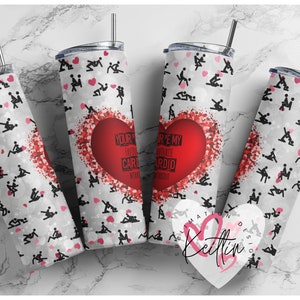 Youre my favourite cardio workout 20 oz skinny tumbler  | Pink Valentines humour tumbler design | tumbler Png Digital download