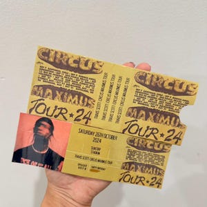 Souvenirs personnalisés de billets de concert, souvenir personnalisable, surprises pour tous les artistes, films, n'importe quoi !