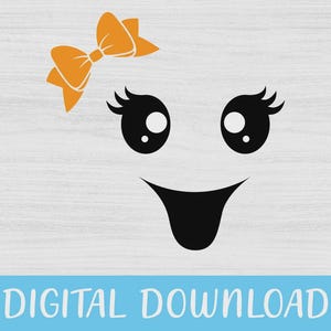 Cute Ghost Face Svg, Halloween Svg, Ghost Face Svg, Spooky Svg, Cute Halloween Svg, Ghost Clipart, Retro Halloween Svg Digital Download File