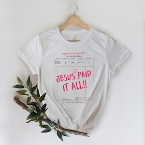 Jesus Paid It All Svg, Guest Check Jesus Paid It All Png, Funny Religious Svg, Bible Verse Gifts, Christian Worship Shirts, Jesus Easter Svg