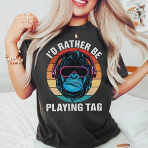Ik speel liever tag, VR Gorilla-tag png, retro gamercadeaus, Gorilla-ID speelt liever tag, grappige gamer-svg, VR-gorilla-gaming-vr-png