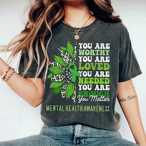 Green Warriors Png, Motivational Support Warrior Mental Health Awareness Gifts, Mental Health Support Svg, Awareness Month Shirt Png