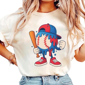 Baseball Cartoon Drip Png, Baseball Drip Svg, Baseball Player Gifts, Baseball Player Drip Png, Cool Baseball Svg Game Day Svg Tis the Season