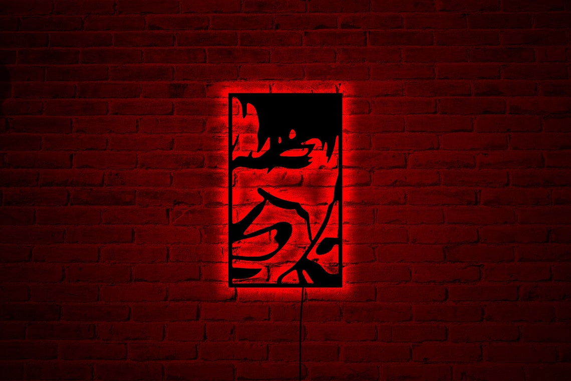 Hulk Wood Wall Art With Rgb Led Light, Hulk Home Decor, Hulk Neon Sign ...