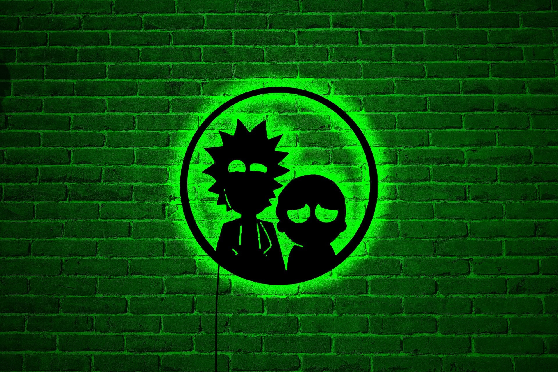 Rick and Morty Wood Wall Art With Rgb Led Light Rick and 