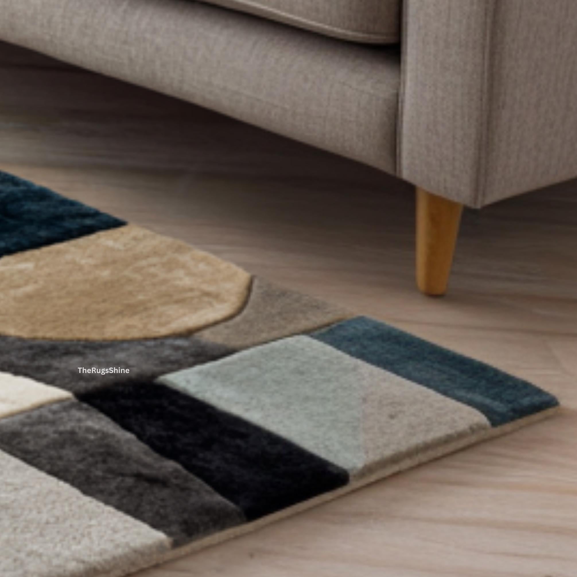 Carter Rugs Geometric Modern Neutral Geometric Wool Rug – Hand Tufted Mid Century Carpet - Etsy