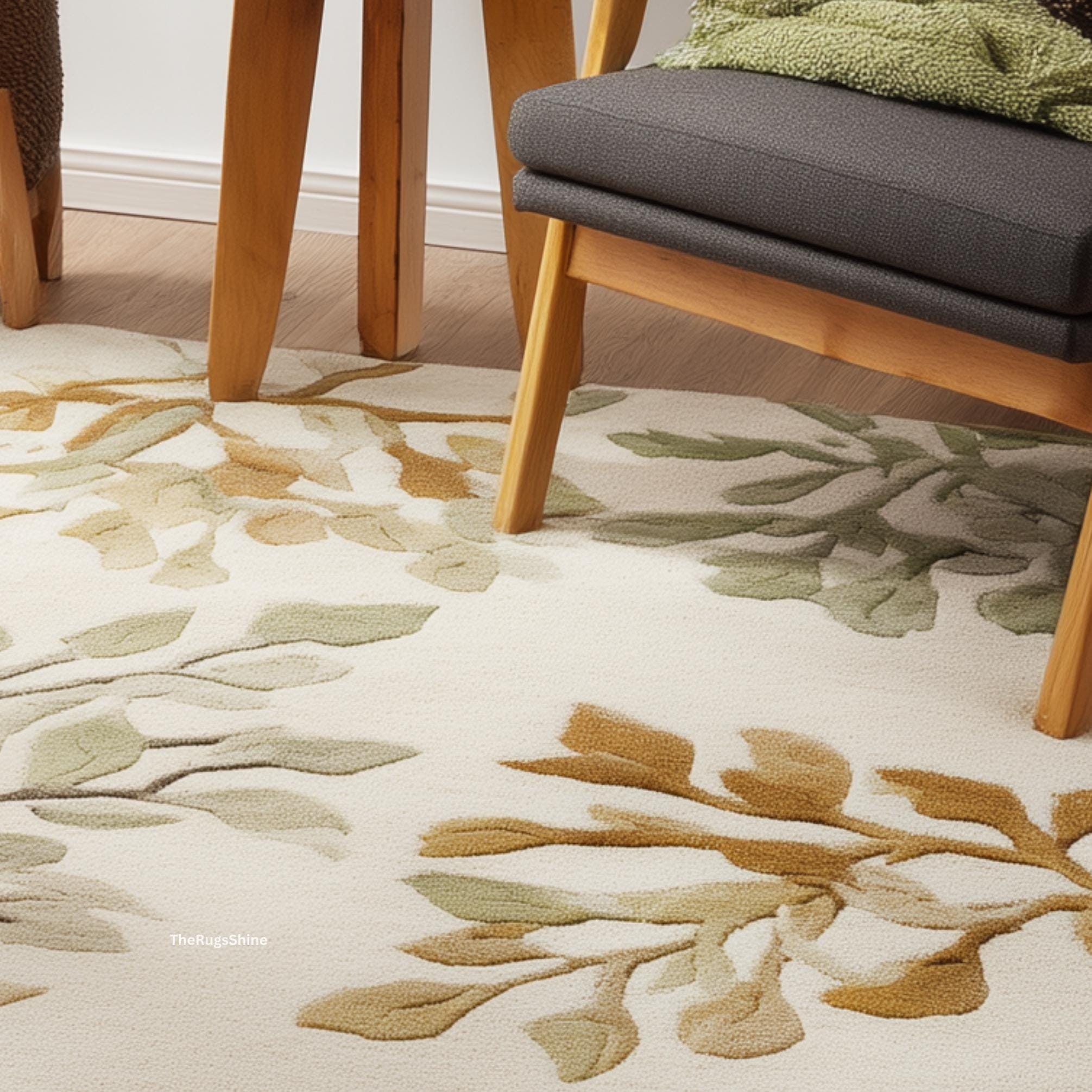 Hand-tufted Wool Rug | Botanical Design, New Zealand Wool - Etsy