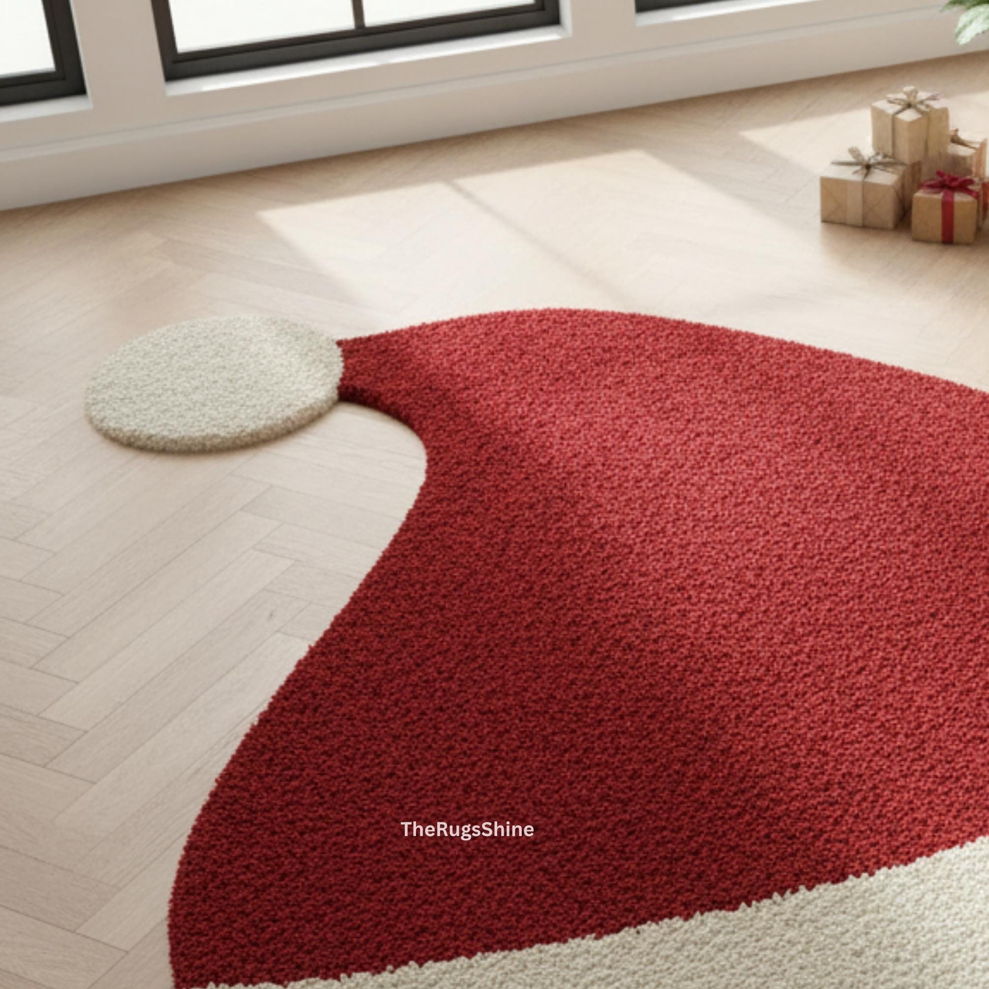 Hand-tufted Wool Santa Hat Rug - Festive Holiday Decor - Etsy