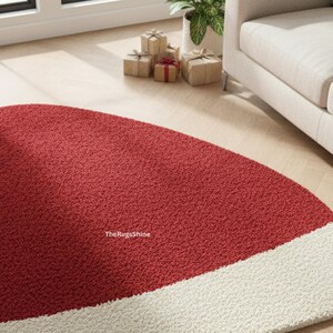 Hand-tufted Wool Santa Hat Rug - Festive Holiday Decor - Etsy