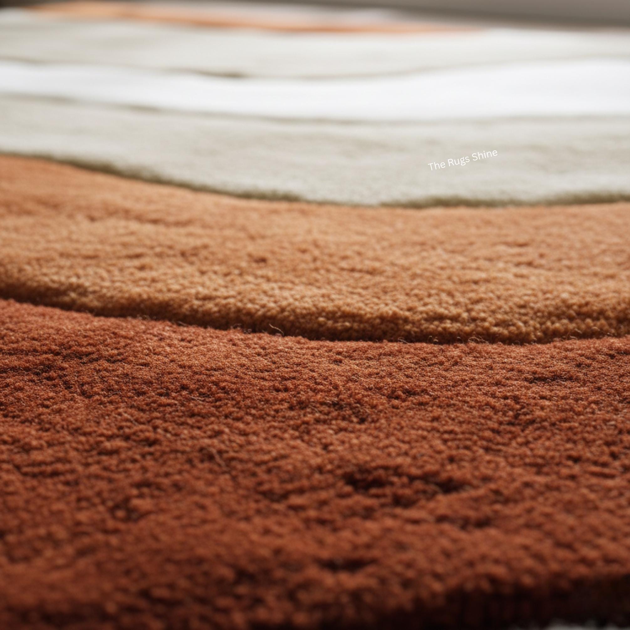Modern Earth Tone Wool Rug | Hand Tufted Abstract Wave Design | Beige ...