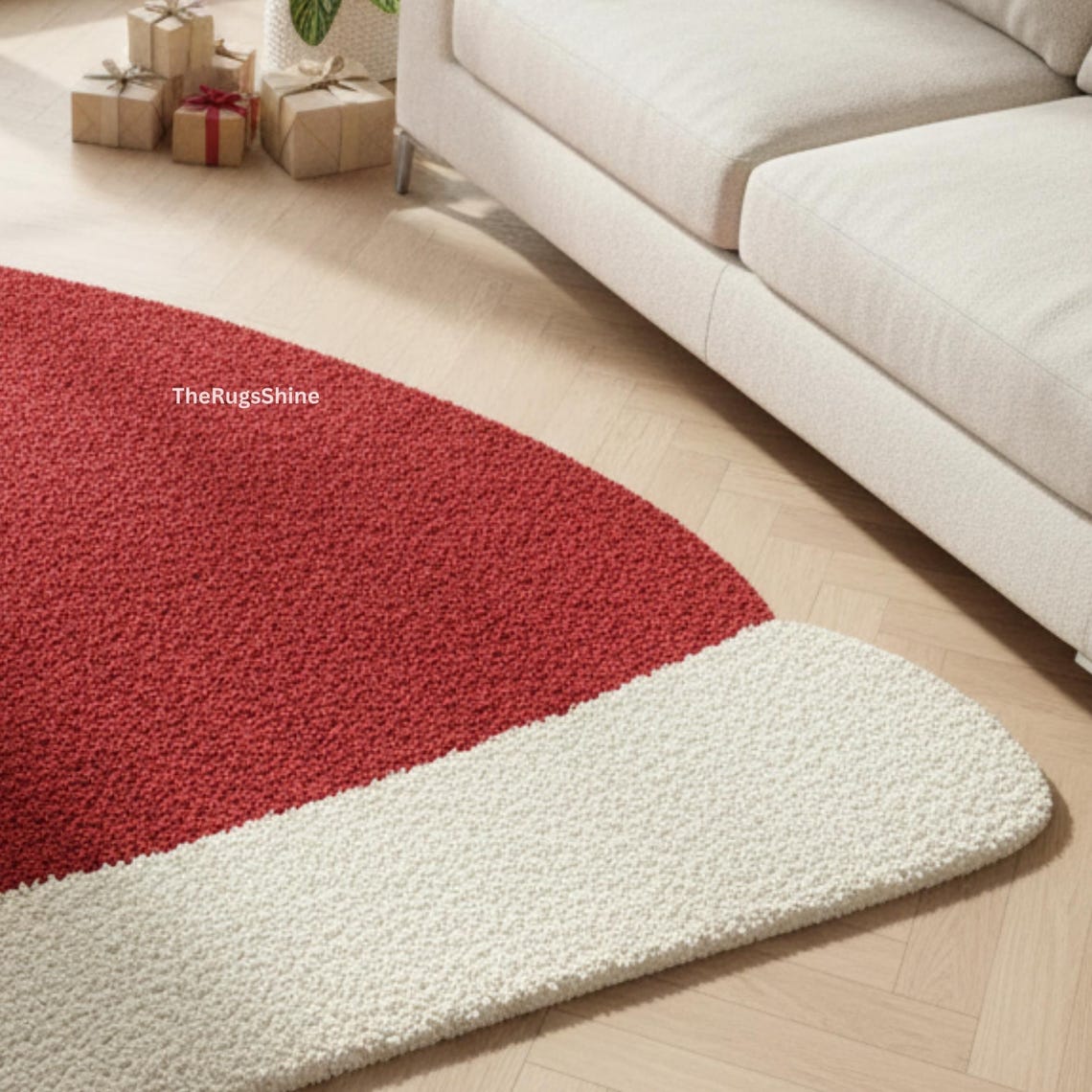 Hand-tufted Wool Santa Hat Rug - Festive Holiday Decor - Etsy