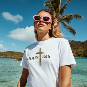 Christian Bible Verse T-Shirt, Religious Tee, Inspirational Shirt, Faith Top, Scripture Quote Clothing, Christian Gift