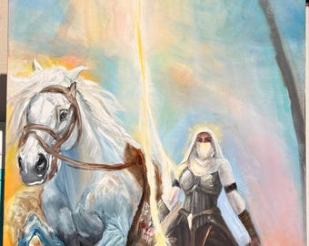 Deburah | Original Oil Painting | Christian Spiritual Art | Eye Painting Biblical Story | One of a Kind