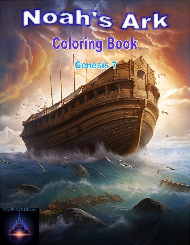 Noah's Ark Animals| Fantasy Coloring Book (DIGITAL FILE) |biblical ...