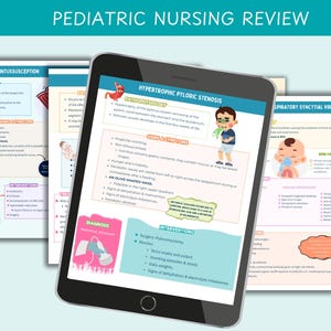 Bundle soins infirmiers pédiatriques Notes pour l'infirmière pédiatrique Guide d'étude pour l'étudiant en soins infirmiers NCLEX Pediatrics Review