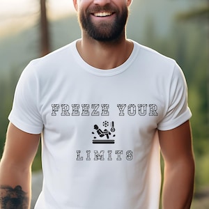 Unisex Ice Bath Shirt, Freeze Your Limit, Cold Plunge Shirt, Ice Bath Therapy, Cold Therapy, Gift for Him, Gift for Her, Motivational Gift
