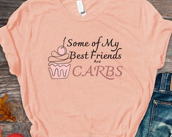 Funny Carbs T-Shirt, Food Lover Gift, Unisex Cotton Tee