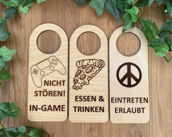 Door sign in-game, in-game, entry allowed, food and drink, do not disturb, teenager, gamer, sign, gift, birthday, children's room