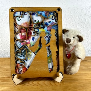 Geschenkkarte aus Holz, Geldgeschenk, Geschenkidee, Herz, Hochzeit, Liebe