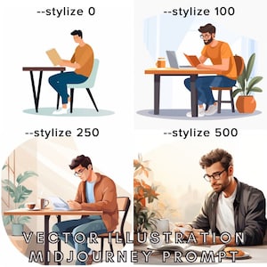 Vector Illustration Midjourney Prompt, Illustration for Website and Apps high quality Prompt