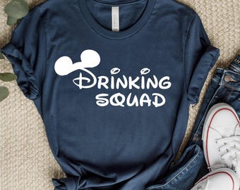 Disney Drink Squad Shirt, Disney Shirt, Disney Family Shirt, Disney Vacation Shirt, Custom Disney Shirt, Disney Vintage Shirt, Disney Lovers