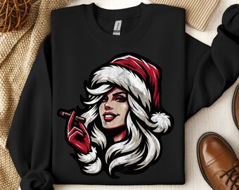 Charismatic Women Santa Claus, Christmas Gift, Christmas Shirts for Women, Holiday T Shirt, Winter Shirts, Dear Santa Shirt, Cigar Shirt