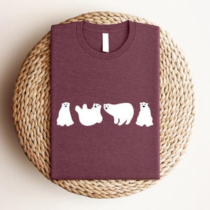 Lustiges Eisbär-Grafik-T-Shirt, Eisbär-Geschenke, Tierhemd, Tiergeschenk, niedliches Winter-Tierhemd, niedliches Eisbär-Shirt, Eisbär-Hemd Bild 6