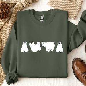 Lustiges Eisbär-Grafik-T-Shirt, Eisbär-Geschenke, Tierhemd, Tiergeschenk, niedliches Winter-Tierhemd, niedliches Eisbär-Shirt, Eisbär-Hemd Bild 4