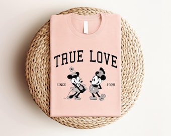 Mickey True Love Shirt, Mickey And Minnie Shirt, Steamboat Willie Est. 1928 Shirt, Mickey Sketch Shirt, Disney Group Shirts, Mickey Shirts