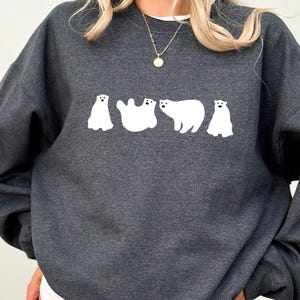 Lustiges Eisbär-Grafik-T-Shirt, Eisbär-Geschenke, Tierhemd, Tiergeschenk, niedliches Winter-Tierhemd, niedliches Eisbär-Shirt, Eisbär-Hemd Bild 1