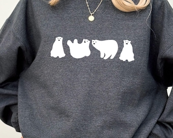 Funny Polar Bear Graphic Tee, Polar Bear Gifts, Animal Shirt, Animal Gift, Cute Winter Animal Shirt, Cute Polar Bear Shirt, Ice Bear Shirt