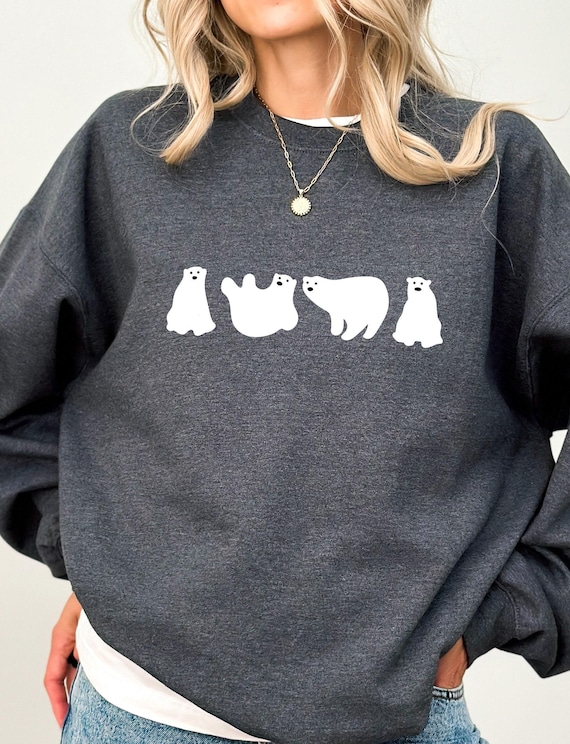 Funny Polar Bear Graphic Tee, Polar Bear Gifts, Animal Shirt, Animal Gift, Cute Winter Animal Shirt, Cute Polar Bear Shirt, Ice Bear Shirt