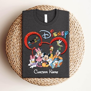 Maglietta personalizzata con nome Disney Trip, maglietta Mickey Disney Family Vacation, maglietta Disney Friends, maglietta Disney Lovers, maglietta Disney Family Matching