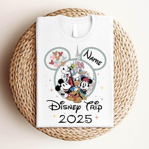Maglietta Disney Vacation, Maglietta Disney con nome personalizzato, Maglietta abbinata per la famiglia, Amici di Topolino Disneyworld, Maglietta Disney Trip, Maglietta regalo per Disney