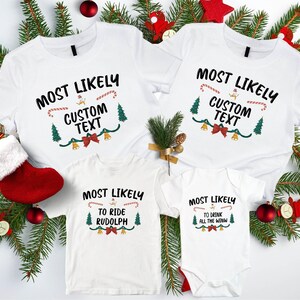 a group of three t - shirts that say most likely, most likely, most